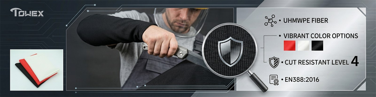 High-Visibility Cut Resistant Fabric High-Visibility Cut Resistant Fabric