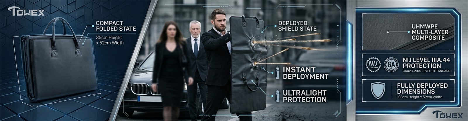 Executive Ballistic Briefcase NIJ IIIA Executive Ballistic Briefcase NIJ IIIA